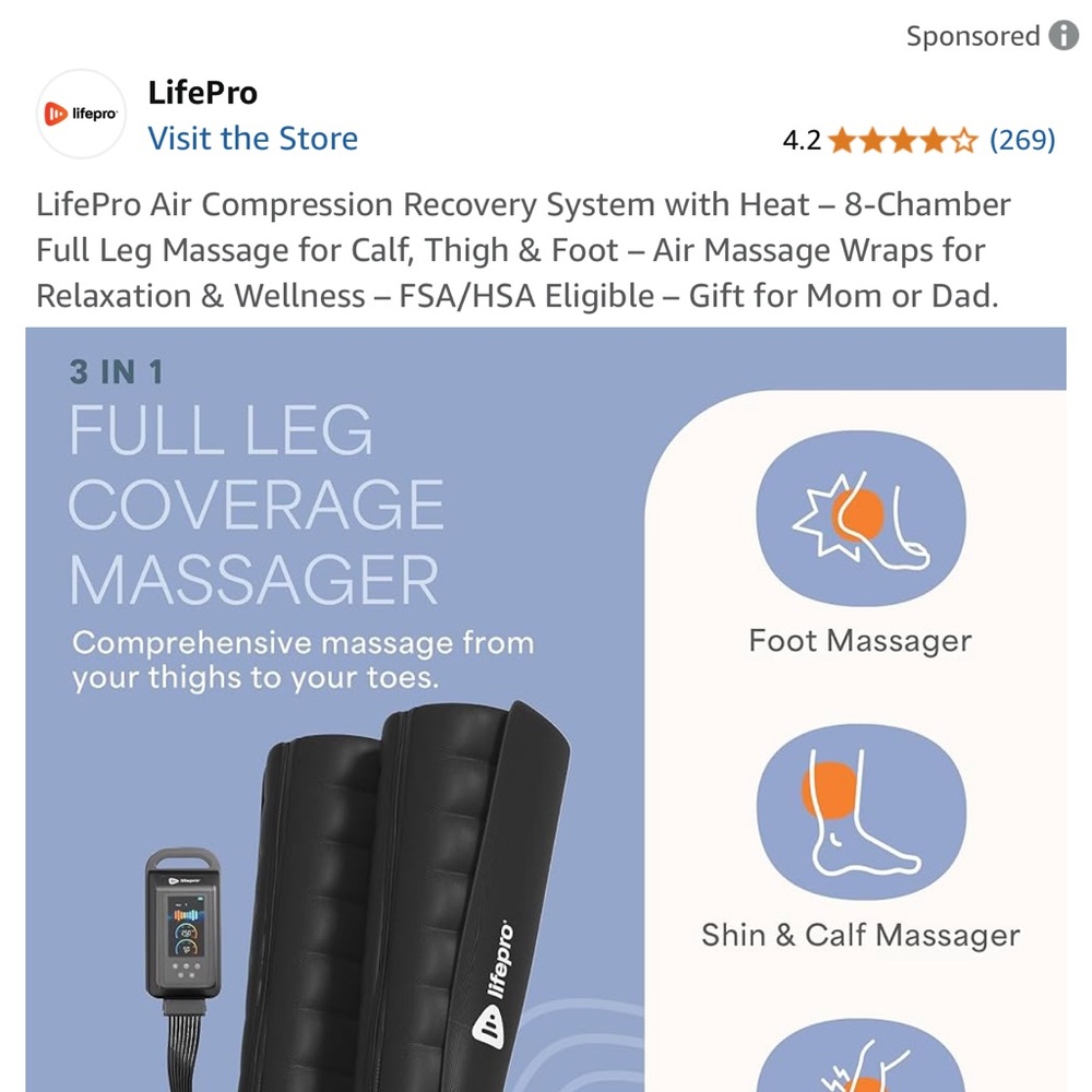 LifePro Air Compression Recovery - Picture 2 of 9